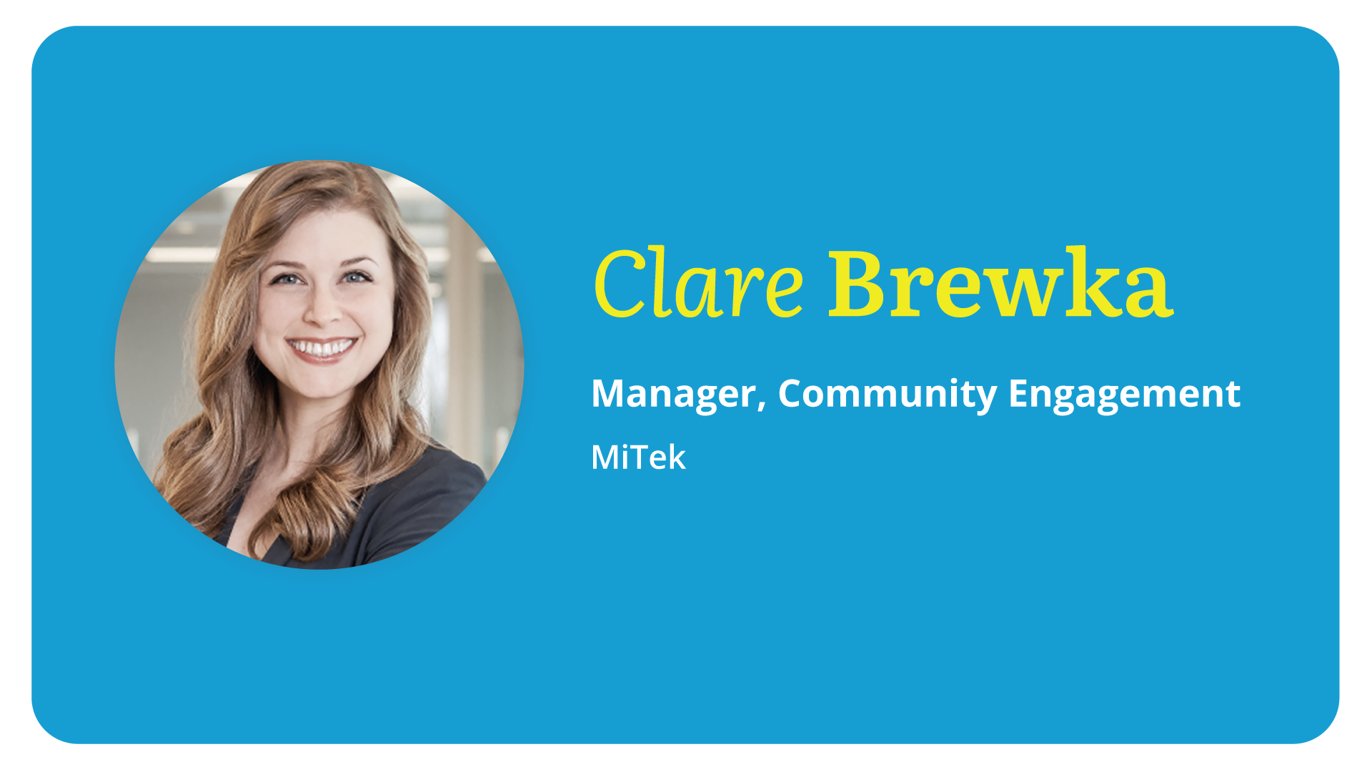 Purpose Hero Clare Brewka - MiTek